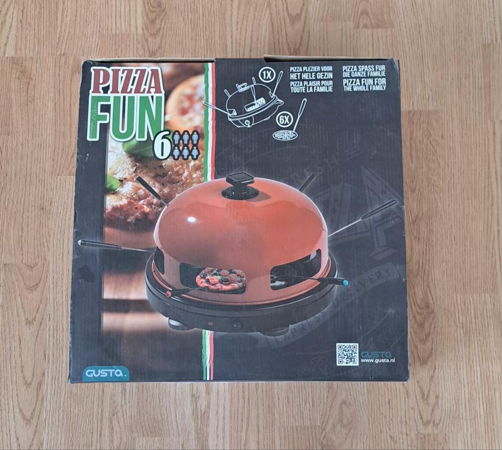 Gusta Pizza Fun 6000 Pizzaoven met 6 spatels, Tuin en Terras, Pizzaovens, Gebruikt, Ophalen of Verzenden