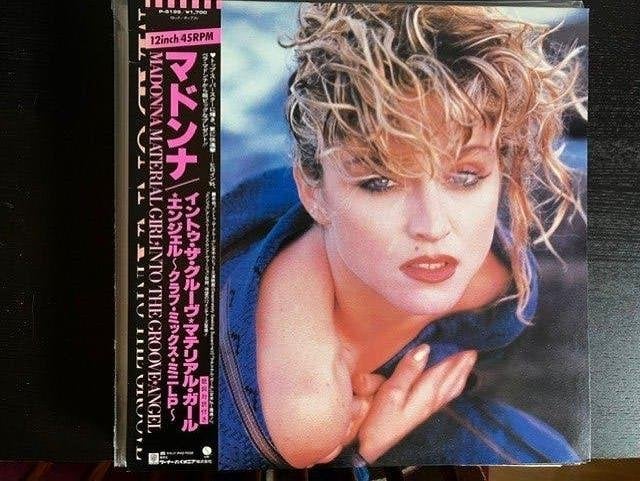 Madonna maxi single Material Girl Japan 1985, Ophalen of Verzenden, Zo goed als nieuw, 12 inch