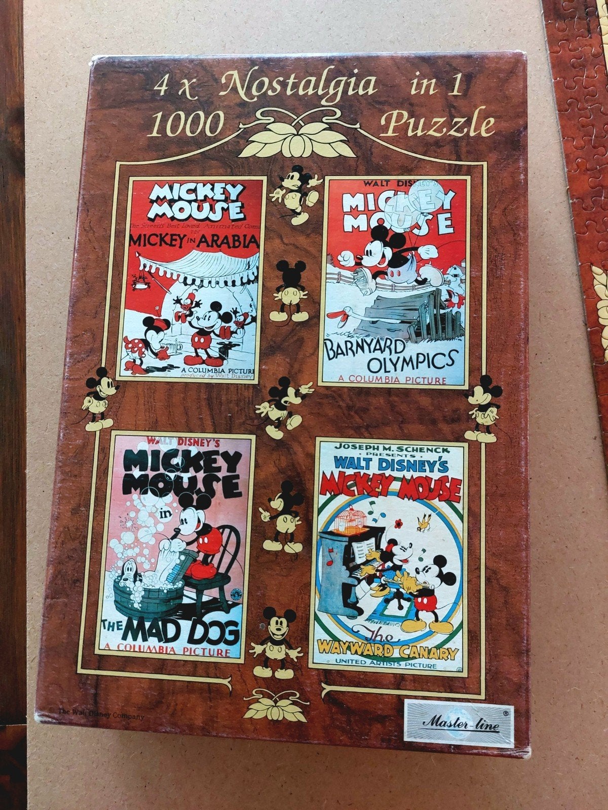 Mickey nostalgia puzzel 1000 stukjes, Hobby en Vrije tijd, Denksport en Puzzels, Ophalen of Verzenden, 500 t/m 1500 stukjes, Gebruikt