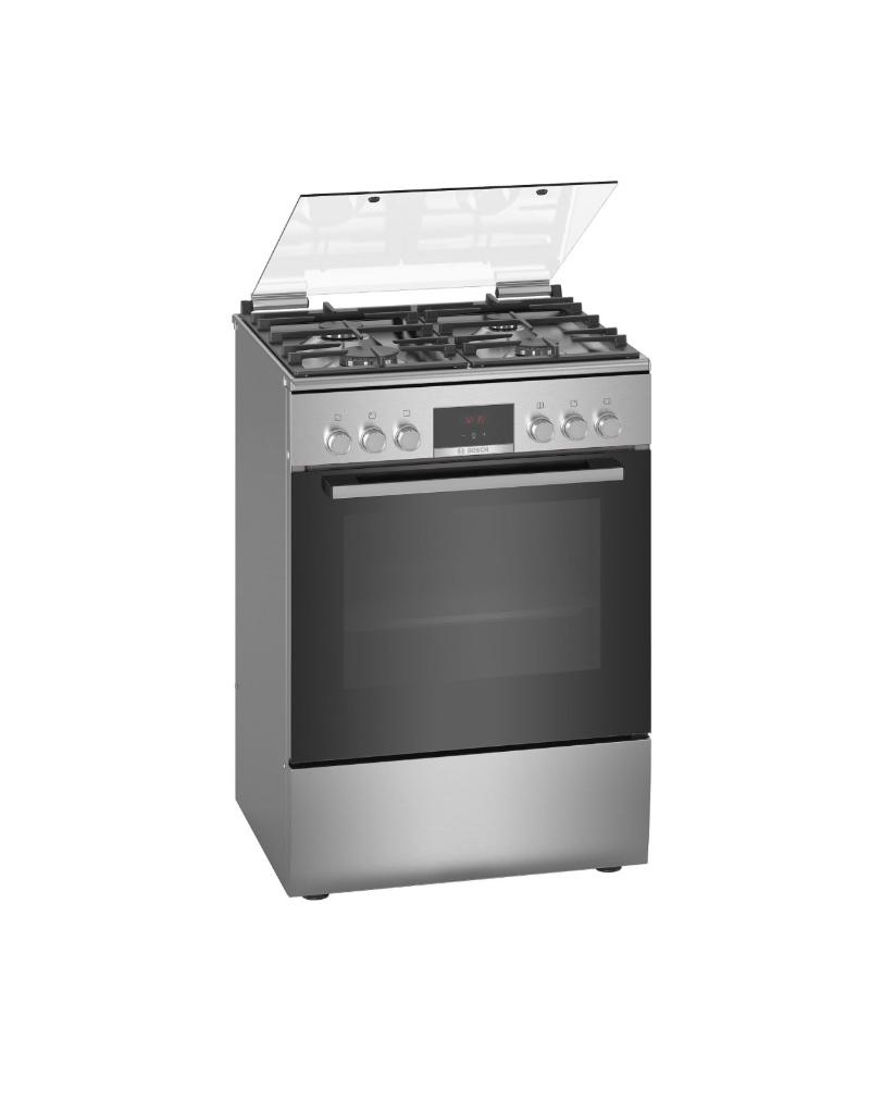 BOSCH HXR39IE50N - Gasfornuis, Ophalen, 4 kookzones, Zo goed als nieuw, Energieklasse A of zuiniger