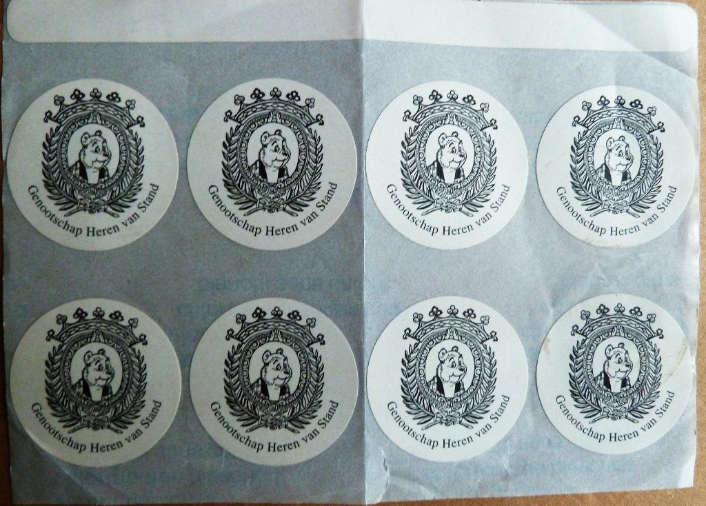 Bommel stickers. Genootschap Heren van Stand, Verzamelen, Stripfiguren, Ophalen of Verzenden, Olivier B, Bommel en Tom Poes, Zo goed als nieuw