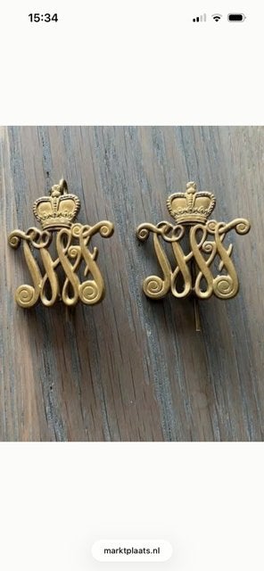 schouder spelden Johan Willem Friso, Ophalen of Verzenden, Nederland, Embleem of Badge