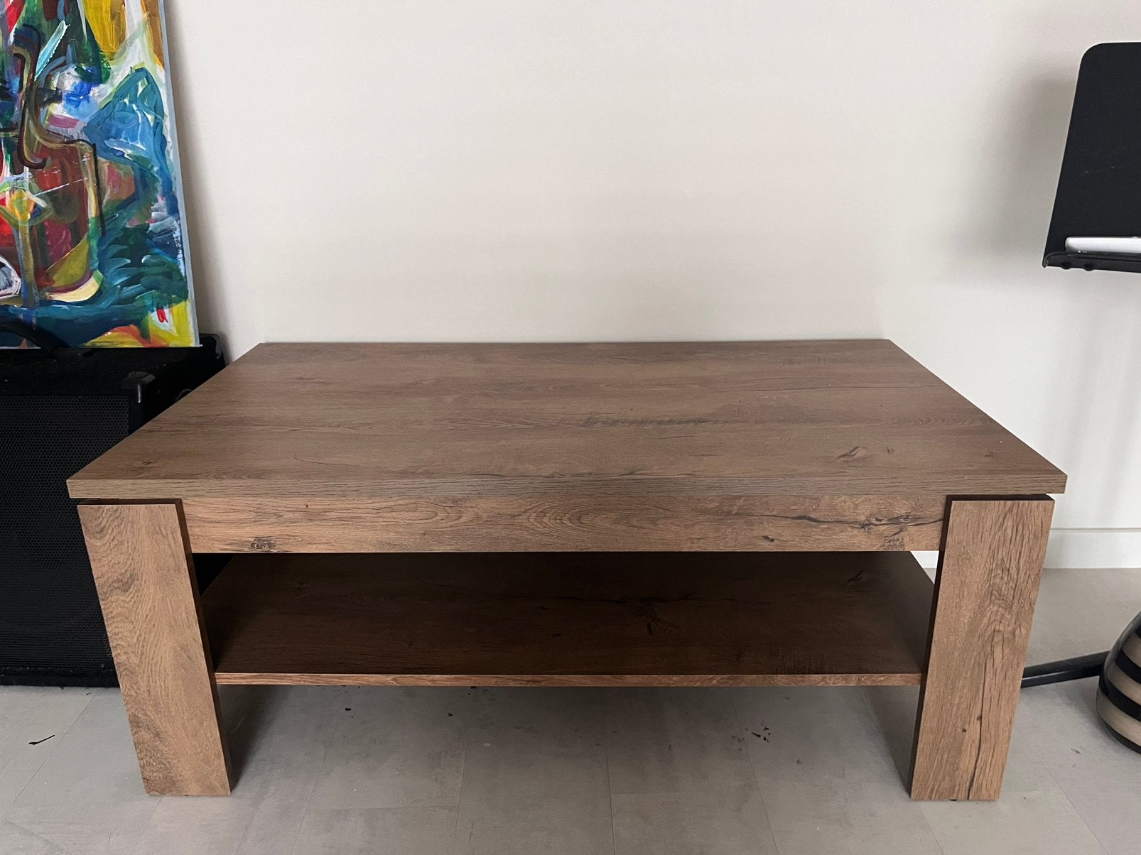 Salontafel JYSK Vedde - Zo goed als nieuw, Huis en Inrichting, Ophalen, 100 tot 150 cm, Eikenhout, 50 tot 100 cm
