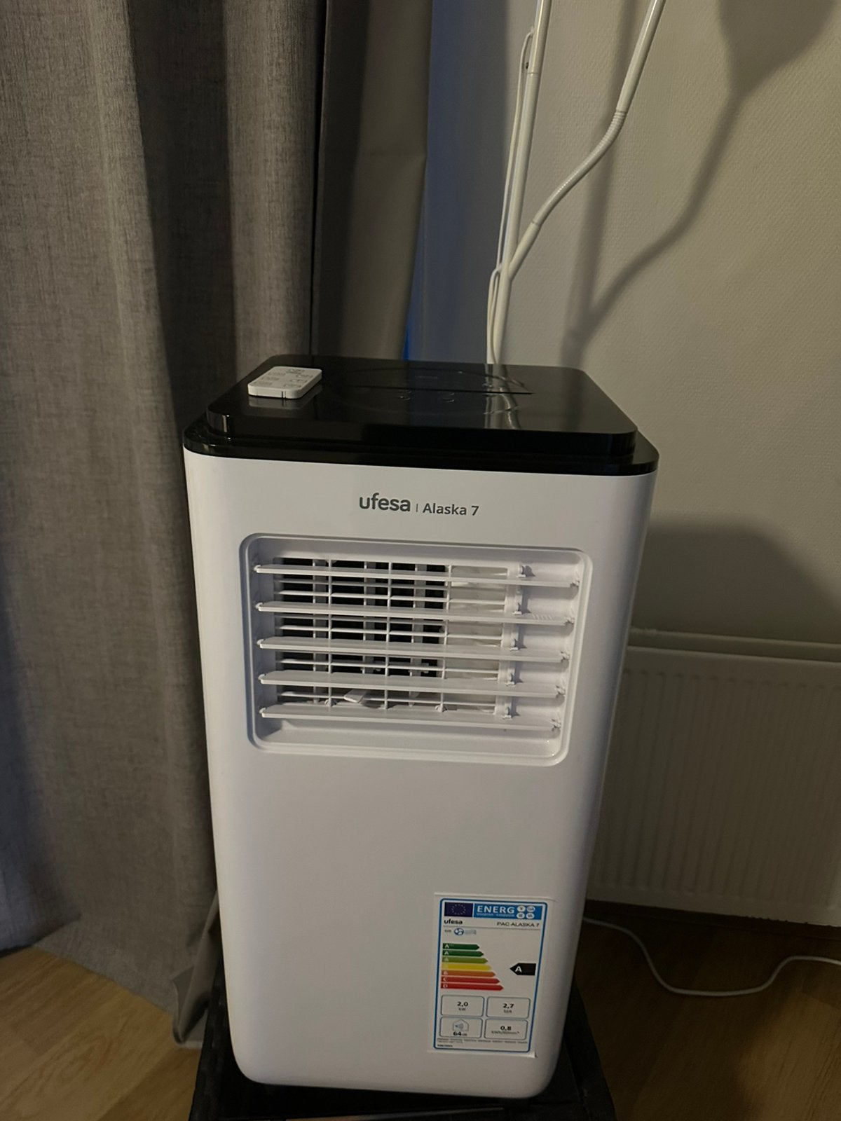 Ufesa Alaska 7 Mobile Air Conditioner – 7,000 BTU – Like New, Witgoed en Apparatuur, Ophalen, Minder dan 60 m³, Timer, 3 snelheden of meer