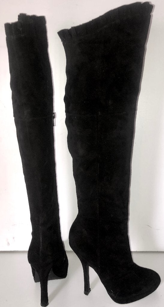 Aldo zwart suede sexy knie laarzen maat 37, Hoge laarzen, Zwart, Ophalen of Verzenden, Zo goed als nieuw