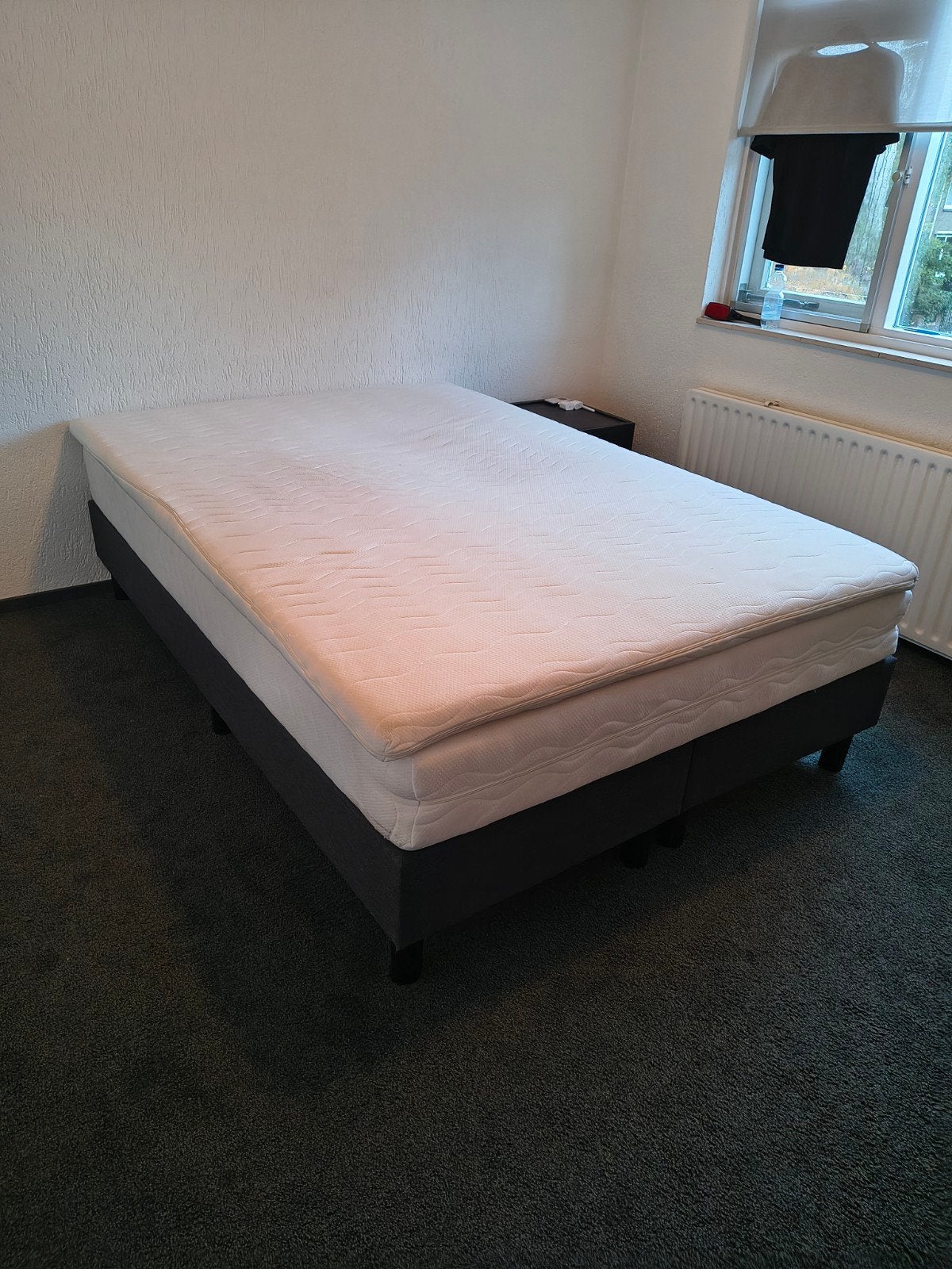 Comfortabel tweepersoons boxspring bed met topper, Ophalen, Tweepersoons, 140 cm, Zo goed als nieuw