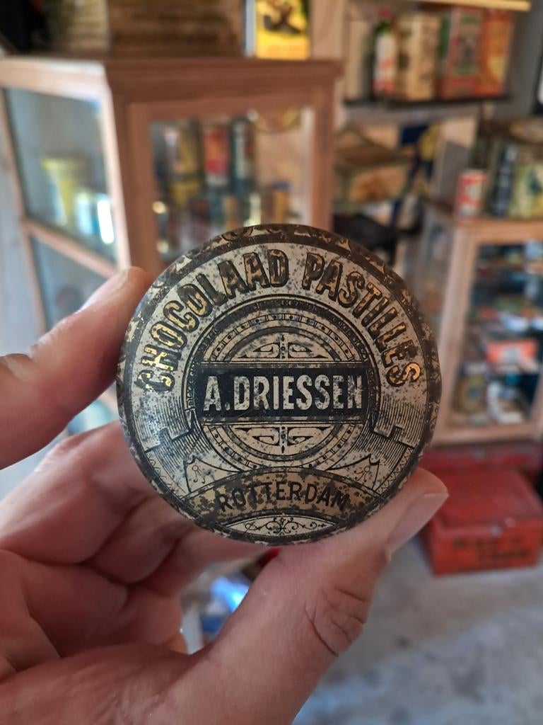 A. Driessen chocolade pastilles blikje, Ophalen of Verzenden, Overige