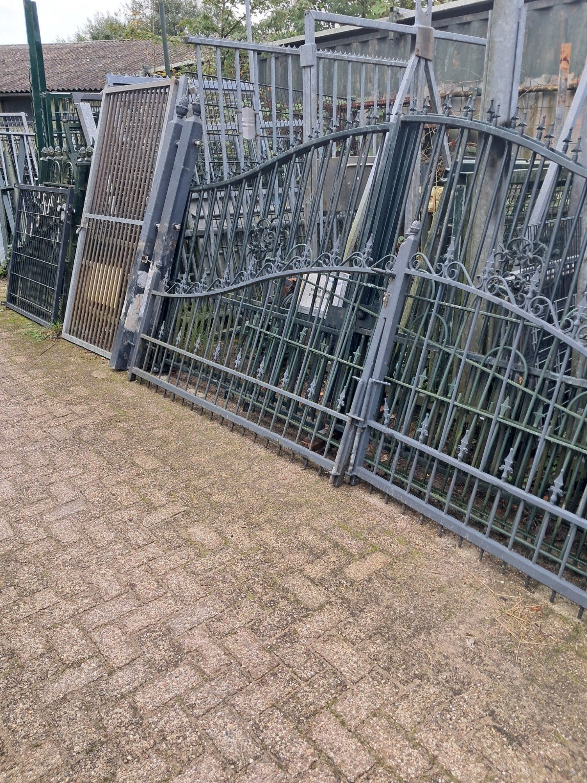 prachtige sierpoort, Tuin en Terras, Ophalen, Zo goed als nieuw, IJzer, Dubbelstaafmat hekwerk