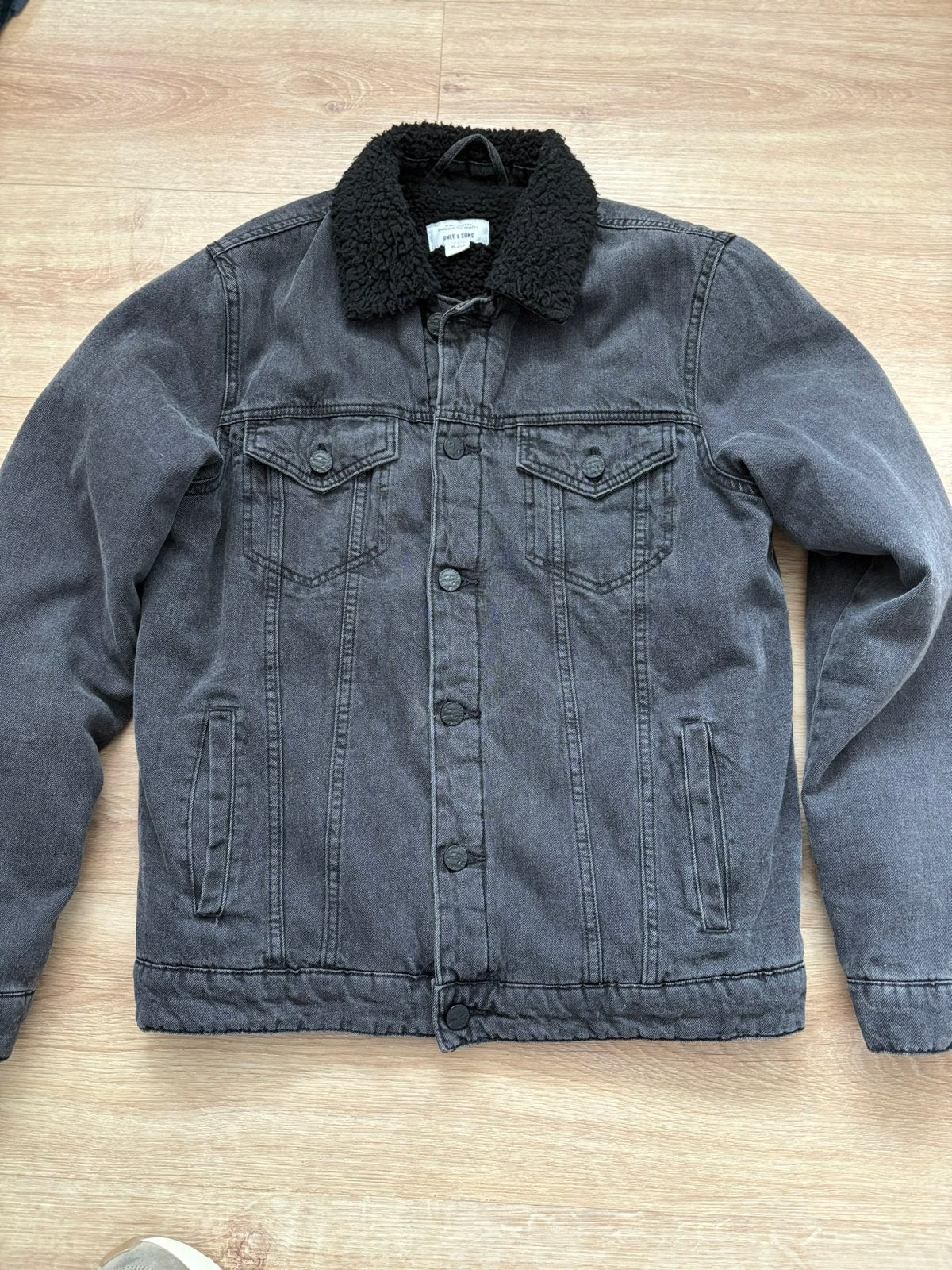 Only&sons gevoerd spijkerjack, Ophalen of Verzenden, Gedragen, Maat 38/40 (M), Zwart