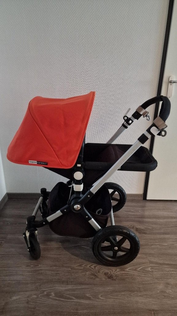 Kinderwagen bugaboo 3 met reiswieg en toebehoren, Kinderen en Baby's, Ophalen, Gebruikt, Bugaboo, Verstelbare duwstang