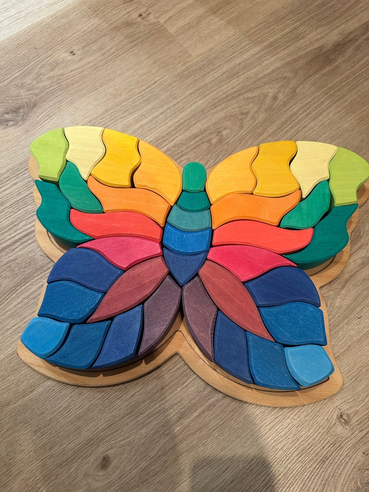 Grimm's vlinder puzzel - regenboogkleuren, Ophalen, Zo goed als nieuw, Bouwen