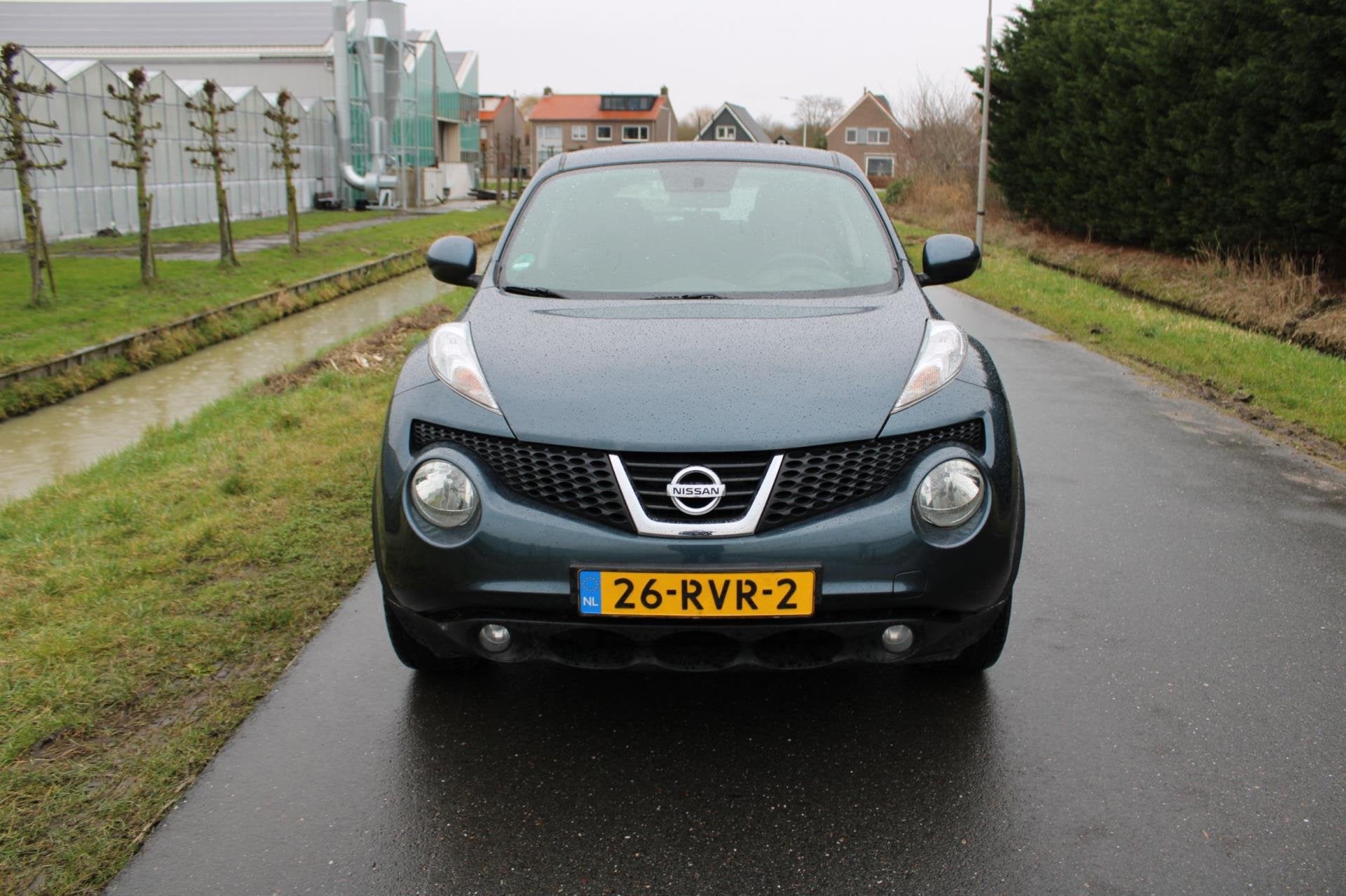 Nissan Juke 1.6 Acenta Eco met Navigatie en Climatecontrol, Voorwielaandrijving, Euro 5, 4 cilinders, Blauw