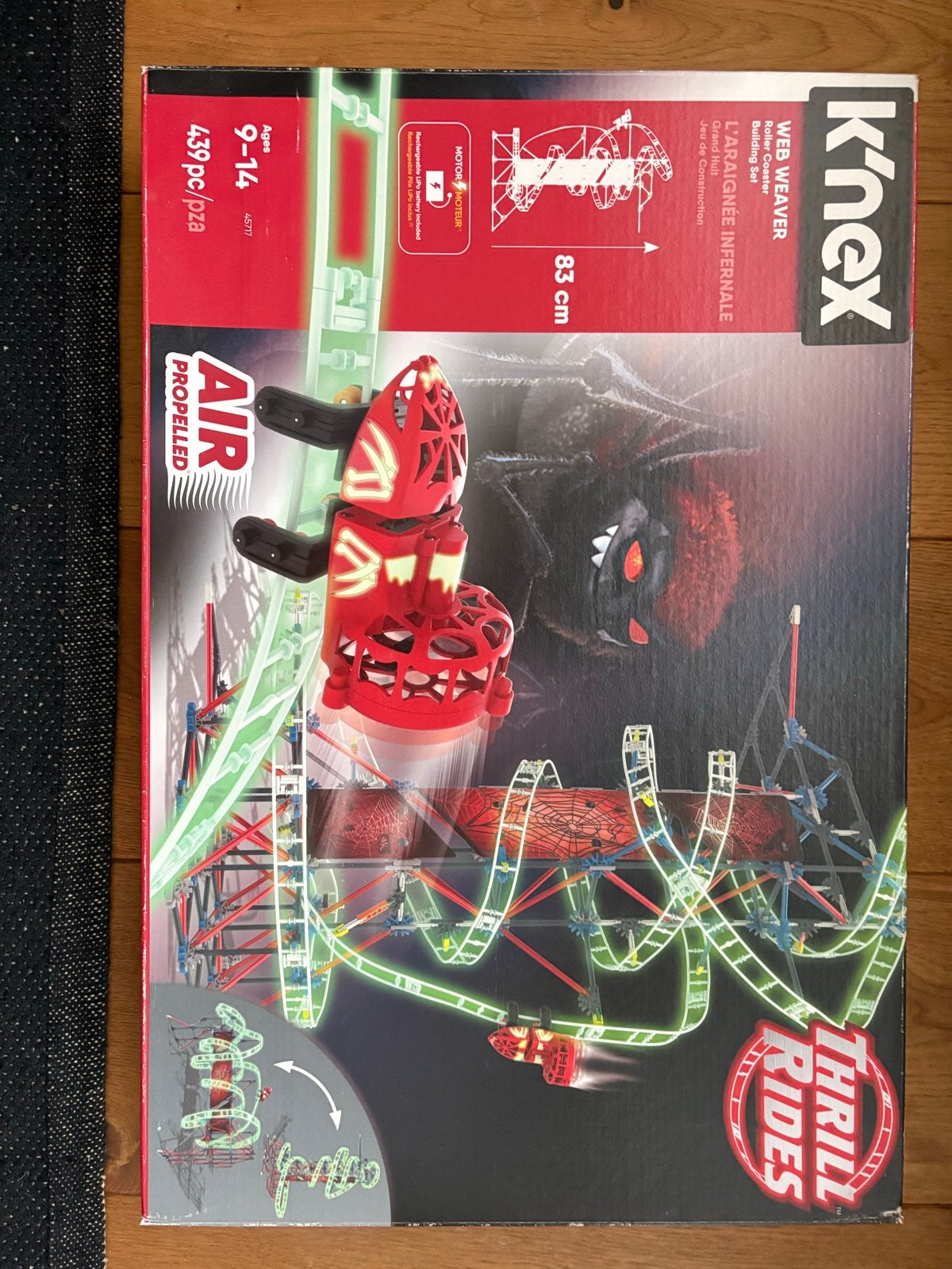 K'nex Web Weaver Roller Coaster - Compleet (excl. oplaadsnoe, Ophalen, Gebruikt, K'nex