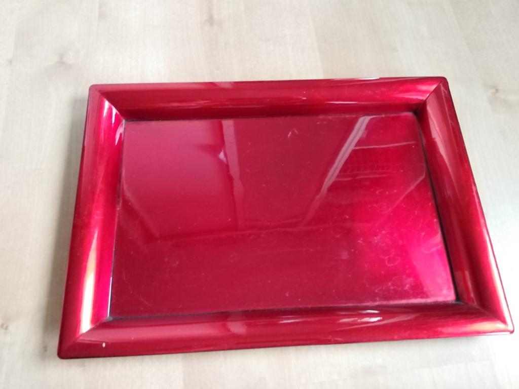Rood glimmende schaal, Kunststof, Gebruikt, Schaal, Ophalen of Verzenden