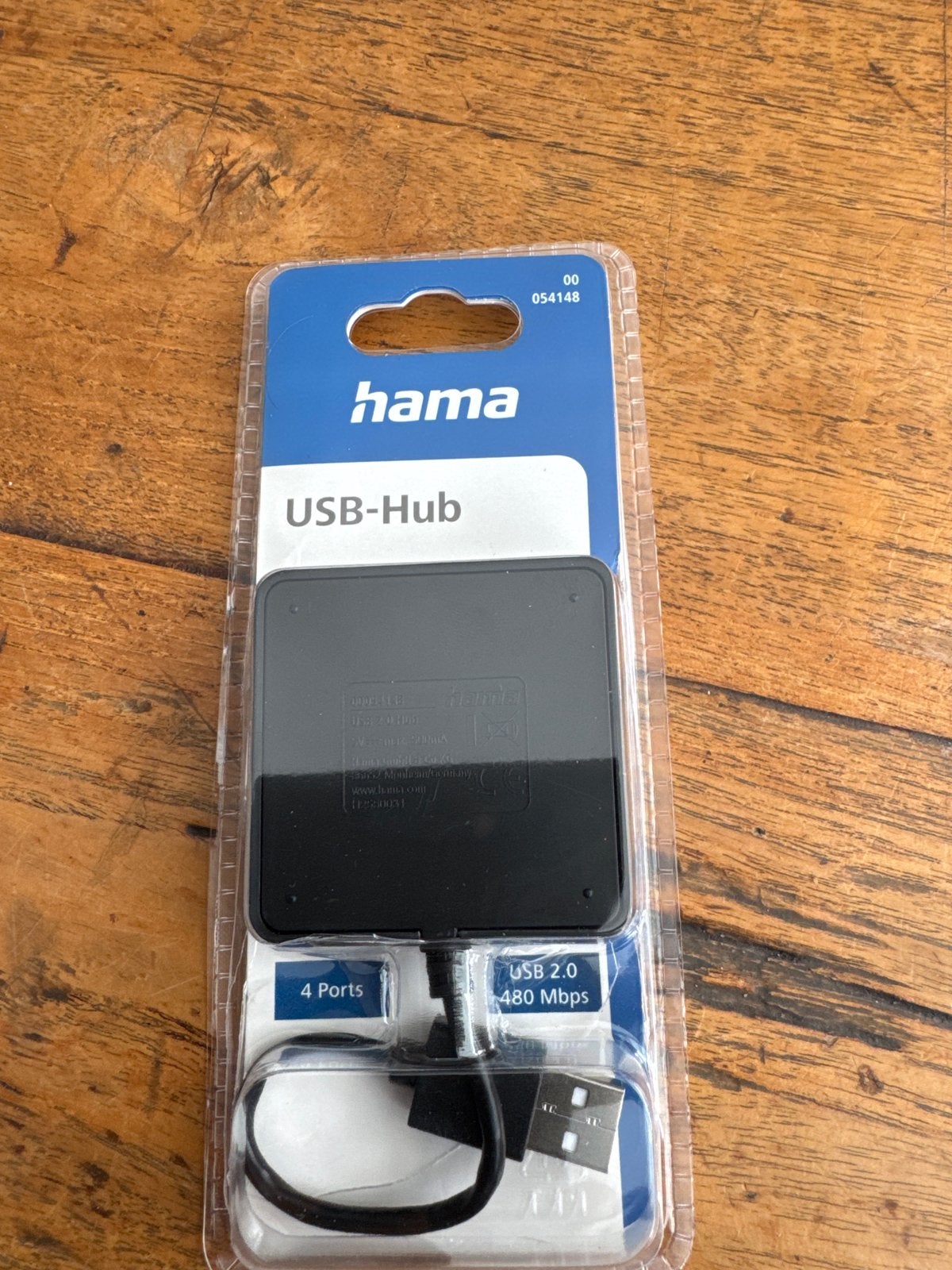 Hama 4-poorts USB-hub - Zo goed als nieuw, Computers en Software, Ophalen of Verzenden, Zo goed als nieuw