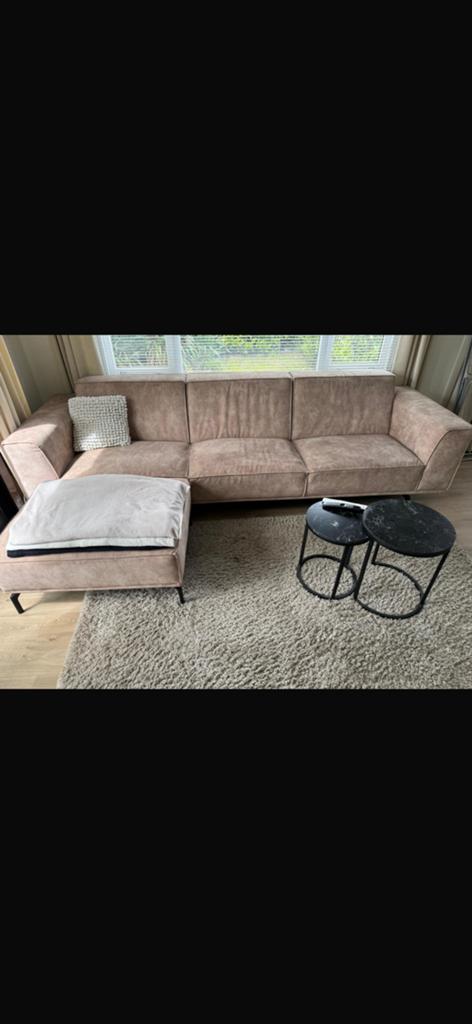Bankstel + hocker, Tuin en Terras, Tuinsets en Loungesets, Ophalen of Verzenden, Zo goed als nieuw, Bank
