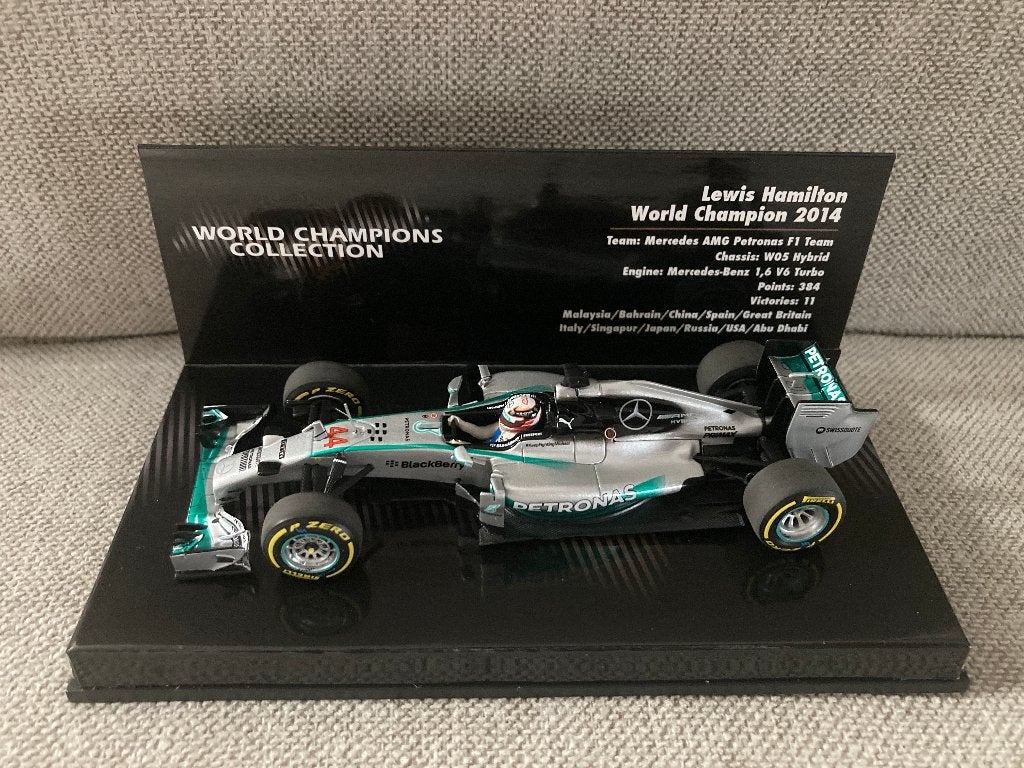 ✅ Lewis Hamilton 1:43 World Champion 2014 Mercedes W05 F1, Ophalen of Verzenden, Nieuw, Formule 1