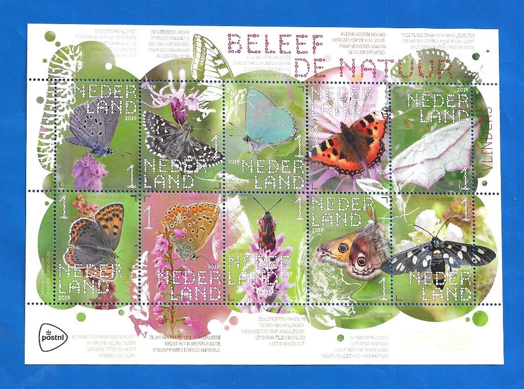NVPH 3749-3758 Beleef de Natuur Vlinders - 2019, Verzenden, Na 1940, Postfris