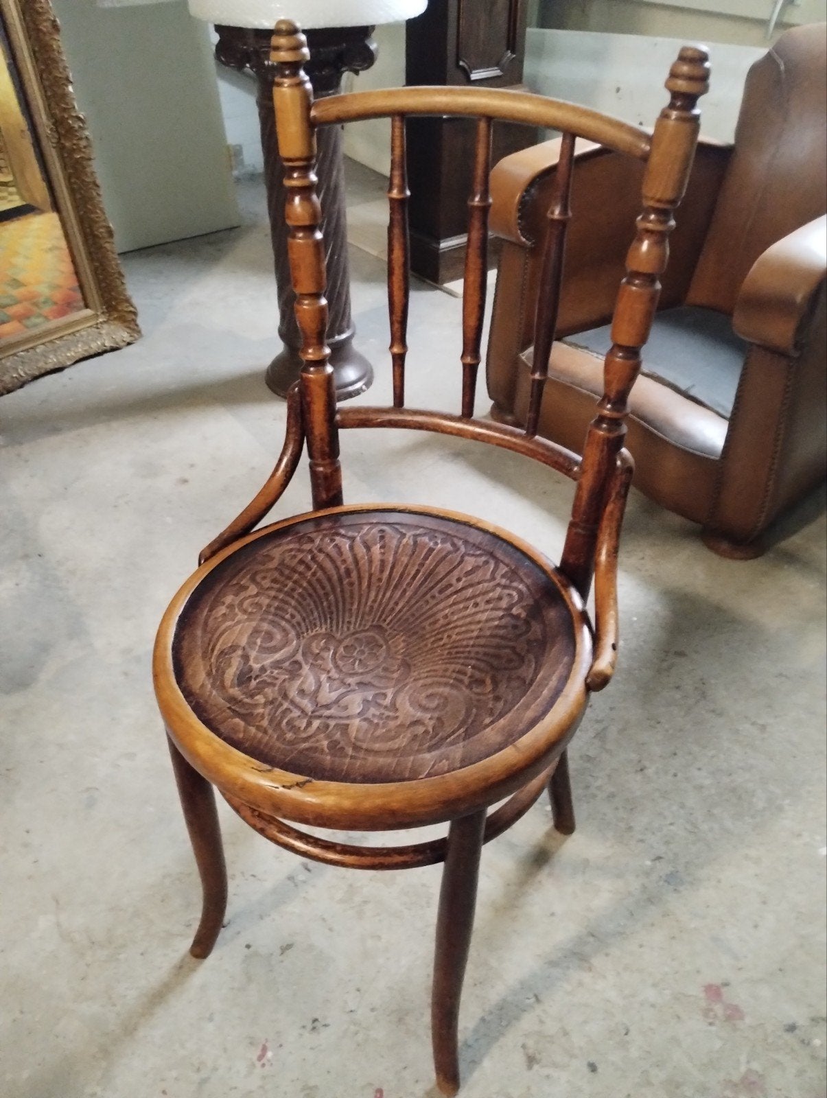 Antieke classic Bentwood Mundus & Kahn stoel of Cafe Chair, Ophalen