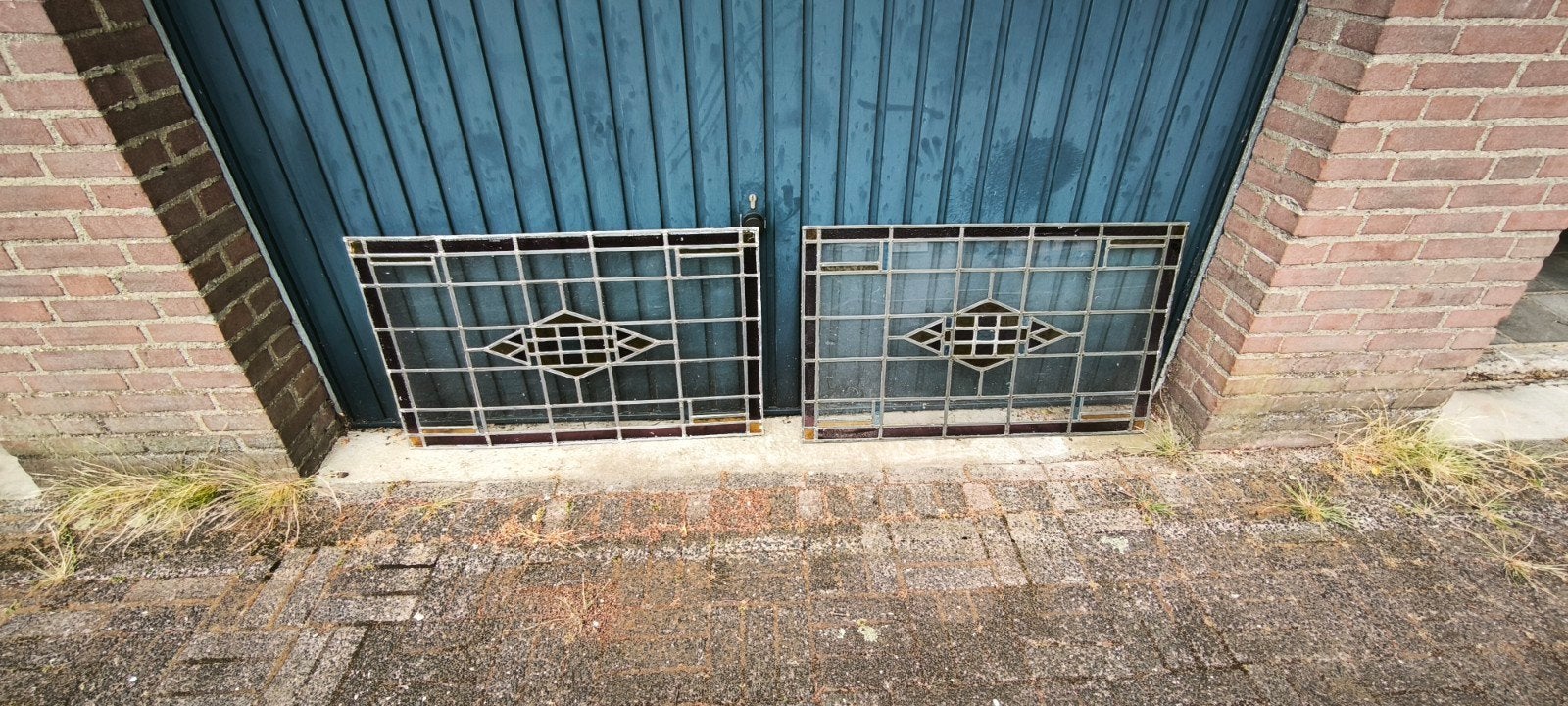 Glas in lood raam - Diverse maten en patronen, Doe-het-zelf en Verbouw, Glas en Ramen, Ophalen, Gevelraam of Ruit, Gebruikt, Minder dan 80 cm
