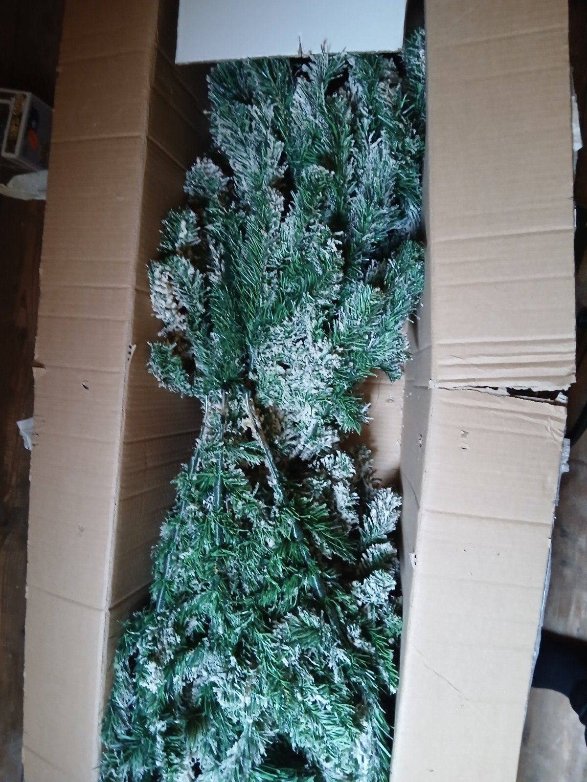 Kerstboom met sneeuw bedekt 1.60m, Ophalen, Nieuw