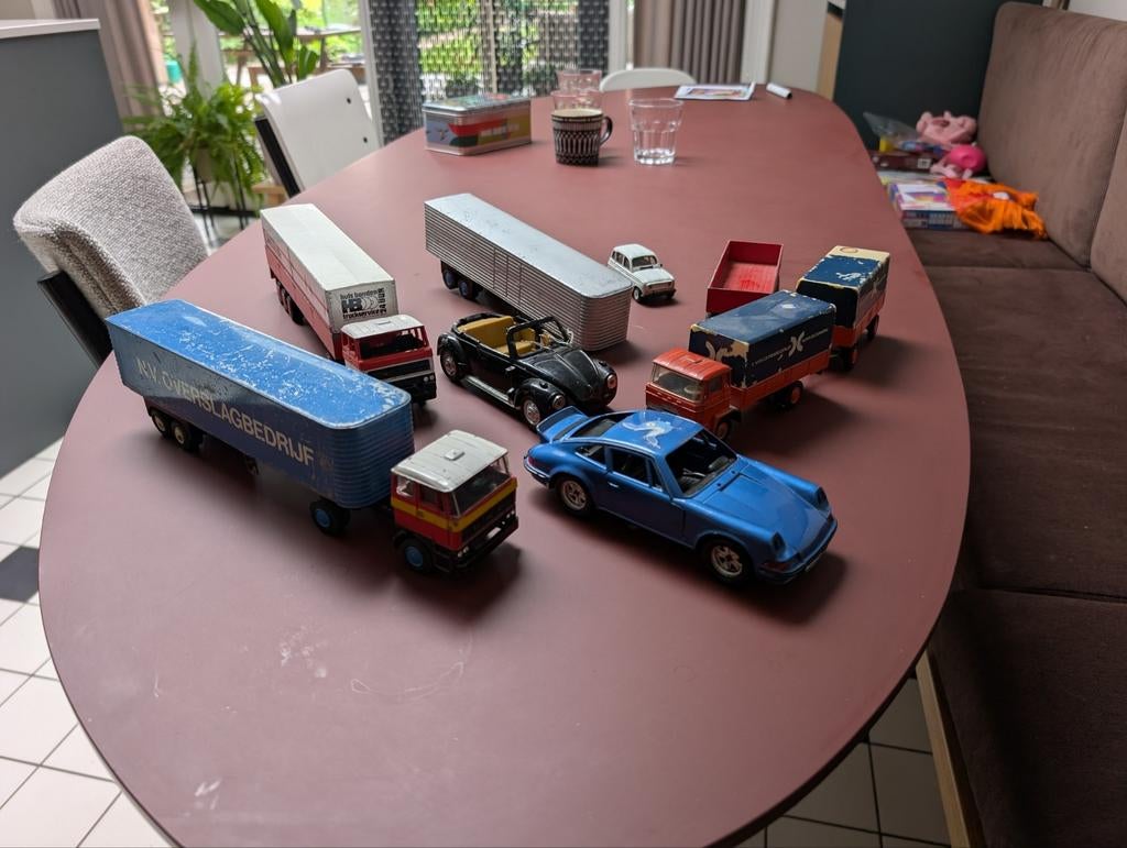 Verzameling van diverse speelgoedauto's en vrachtwagens, Ophalen of Verzenden, Gebruikt