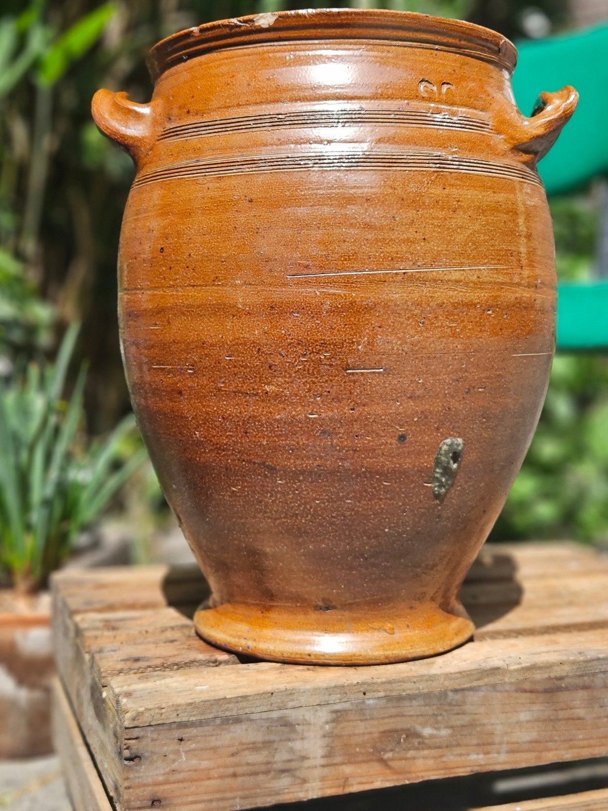 Antieke aardewerken pot met oren, Antiek en Kunst, Ophalen of Verzenden