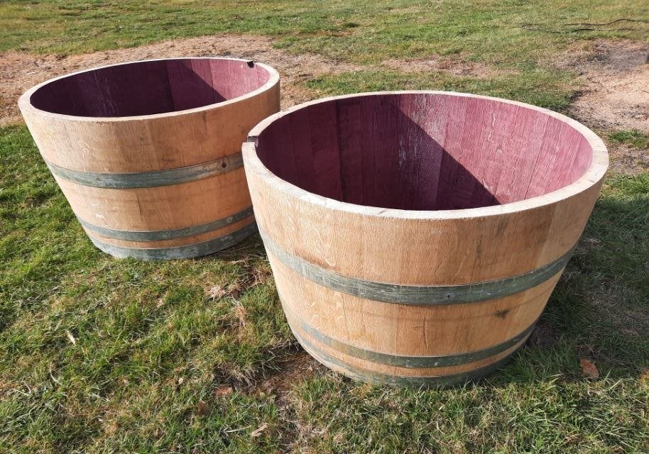 houten bloembak plantenbak kuip bloembak eiken whisky wijn, Ophalen, Rond, Nieuw, 60 tot 100 cm
