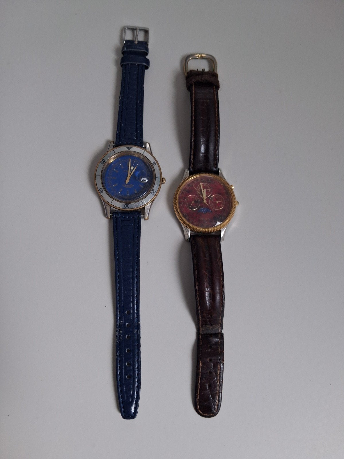 2 stuk Fossil Horloge uit jaren 90, Ophalen of Verzenden, Gebruikt, Overige merken