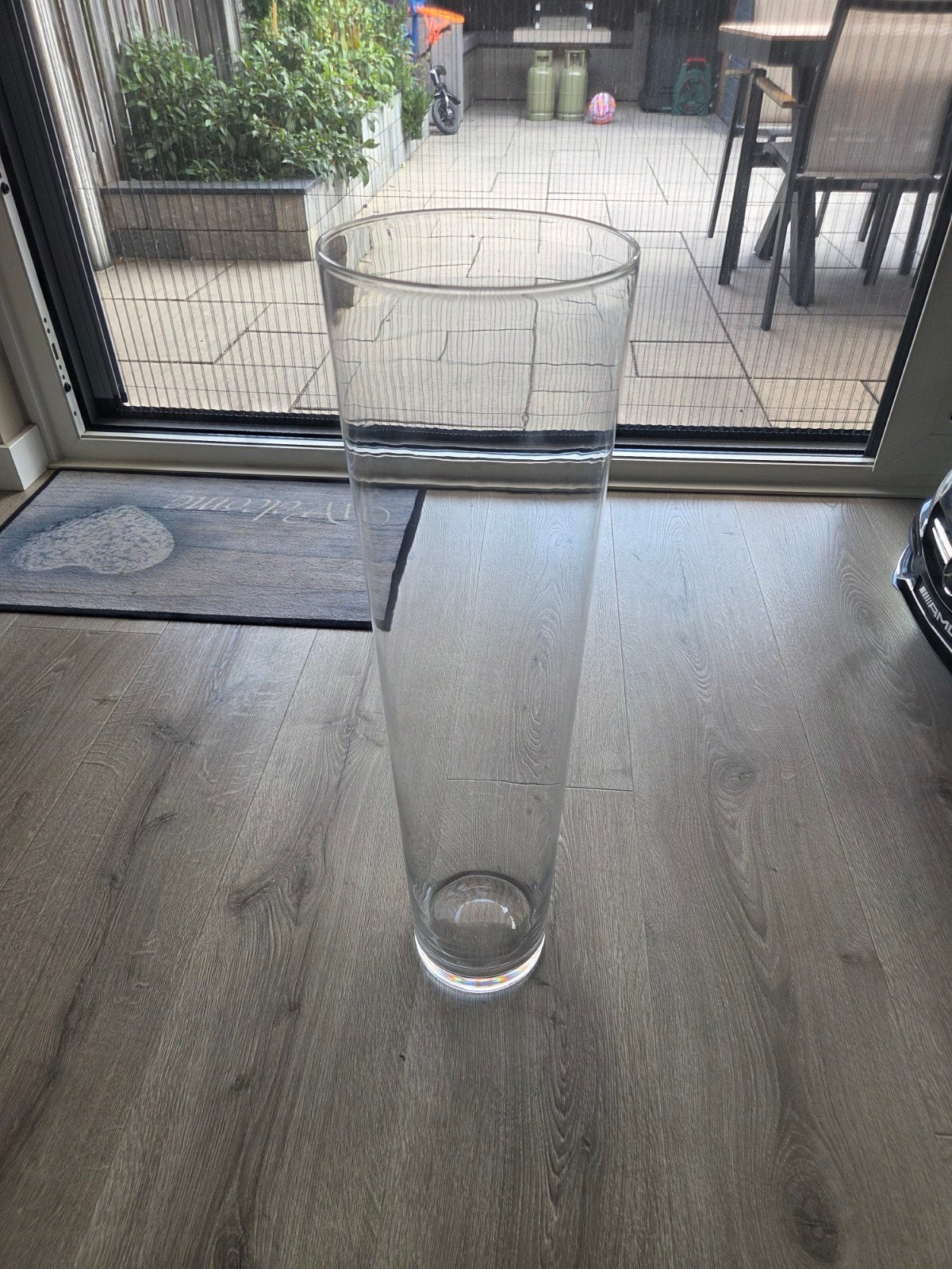 Grote glazen vaas - Transparant, Ophalen, Zo goed als nieuw, Transparant, Glas