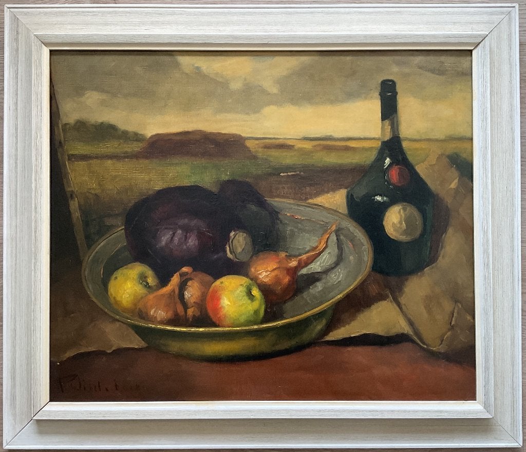 Roel Wildeboer (1902-1989) - Stilleven met groenten en fruit, Antiek en Kunst, Kunst | Schilderijen | Klassiek, Doek, Stilleven