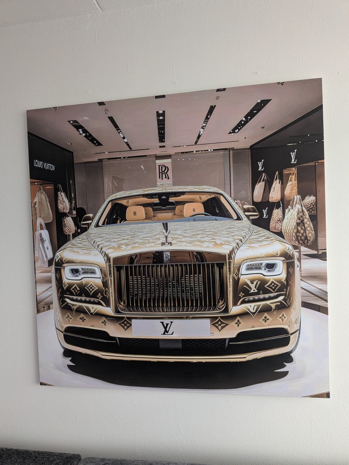Rolls-Royce glas schilderij, Ophalen of Verzenden