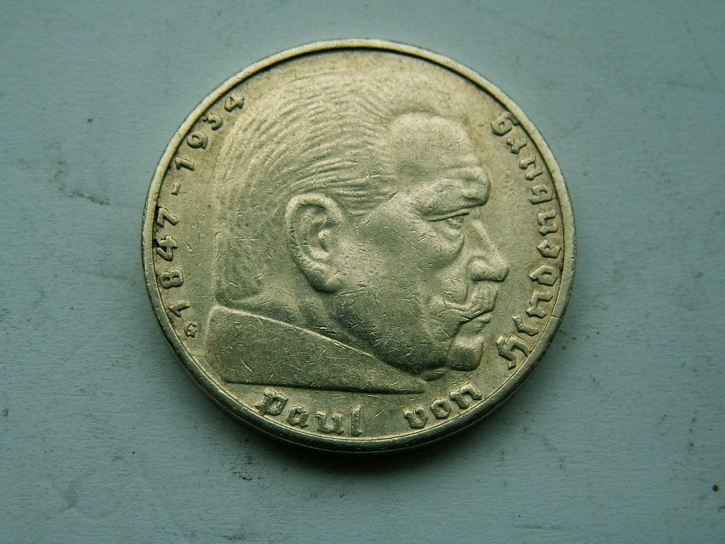 Duitsland.  5 Mark - 1935 G, Postzegels en Munten, Munten | Europa | Niet-Euromunten, Verzenden, Duitsland, Losse munt, Zilver