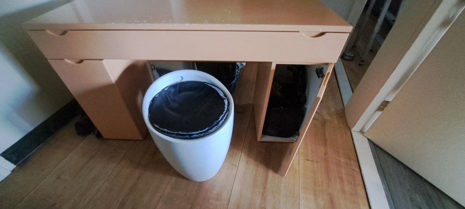 Houten bureau  / make up tafel met spiegel, Ophalen, 50 tot 100 cm, Minder dan 100 cm