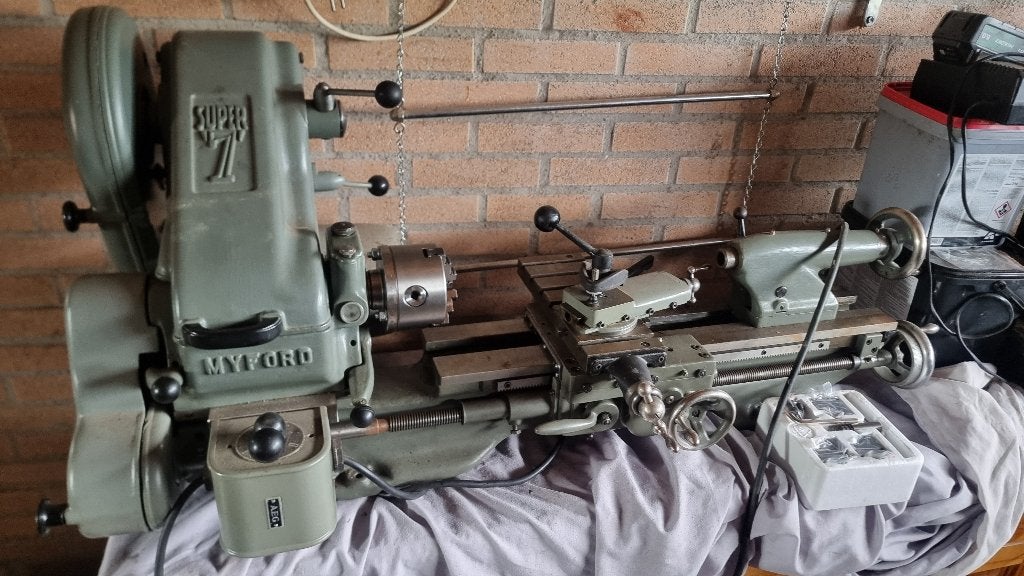 Draaibank MyFord super 7, Doe-het-zelf en Verbouw, Draaibanken, Ophalen, Metaaldraaibank, 500 tot 1000 mm
