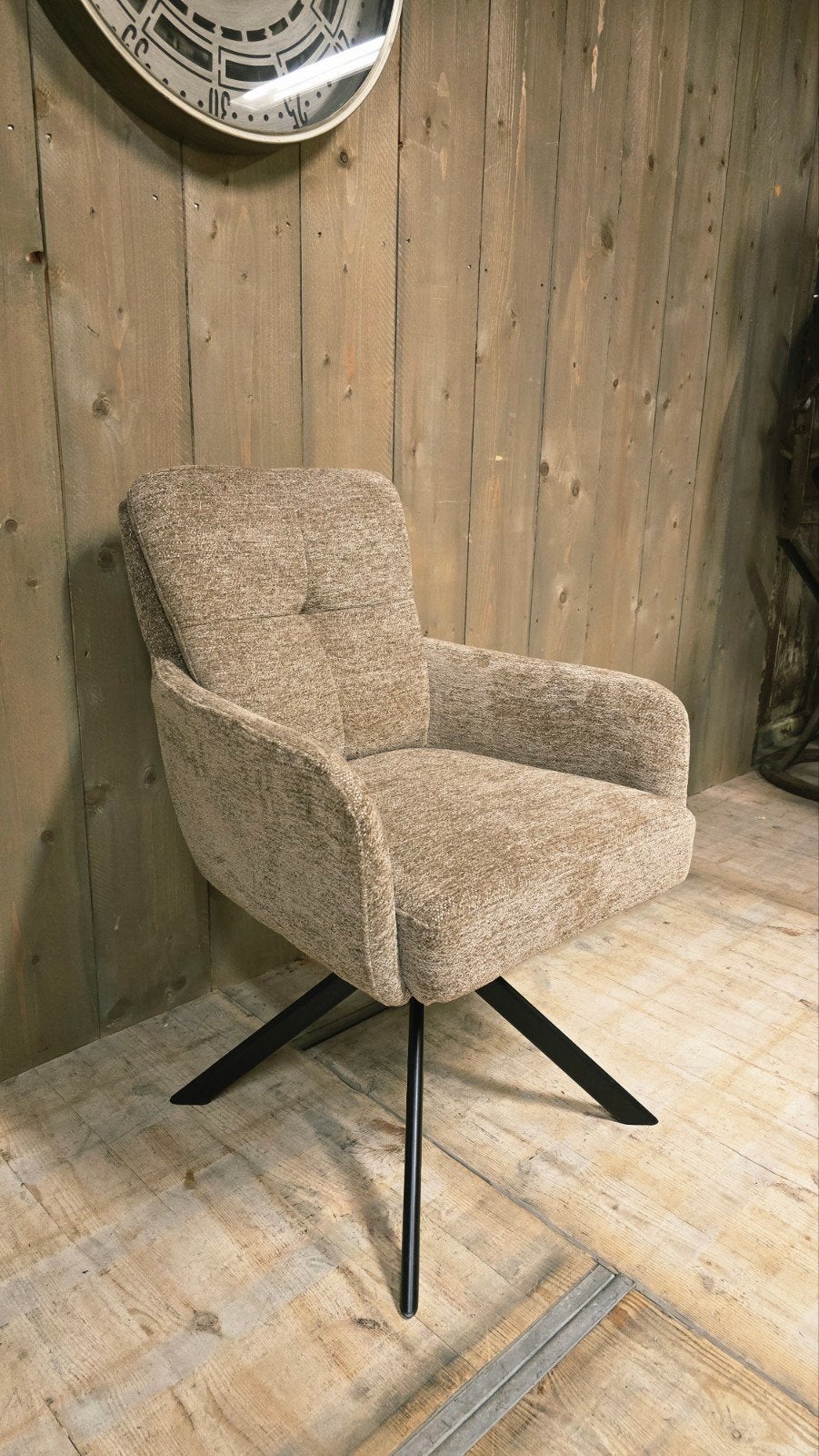 Mooie Eetkamerstoelen Bouclé Licht Bruin Nieuw, Bruin, Hout, Nieuw, Ophalen of Verzenden