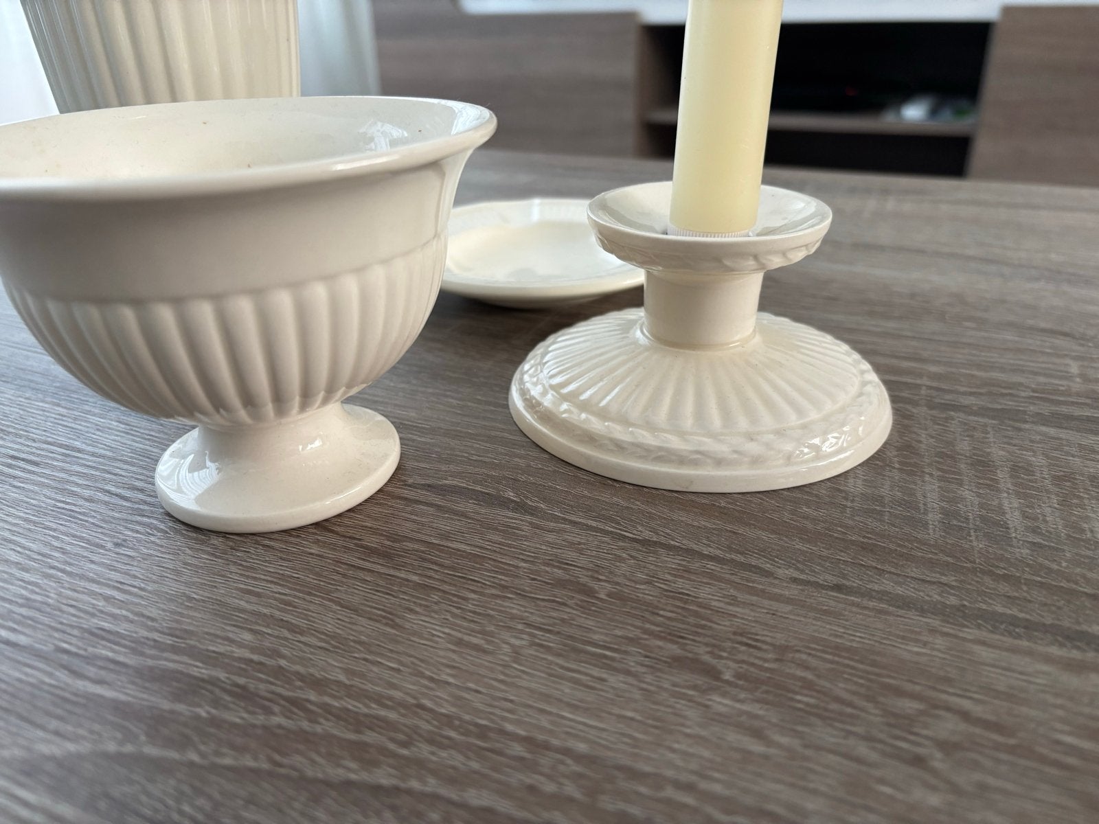 Wedgwood Etruria Barlaston Set - Vaas, Kom, Kandelaar, Asbak, Ophalen of Verzenden
