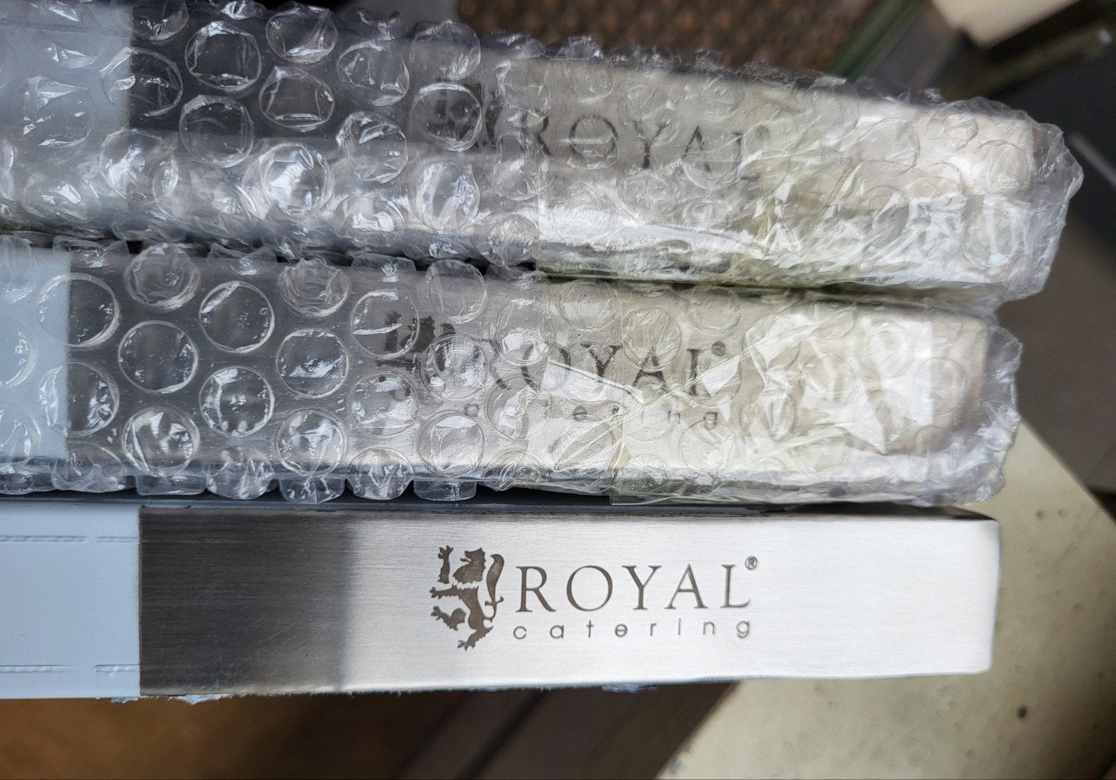 Rvs schappen 3x 30X90 cm Royal catering nieuw wandplanken, Ophalen, Nieuw, Metaal, Overige merken