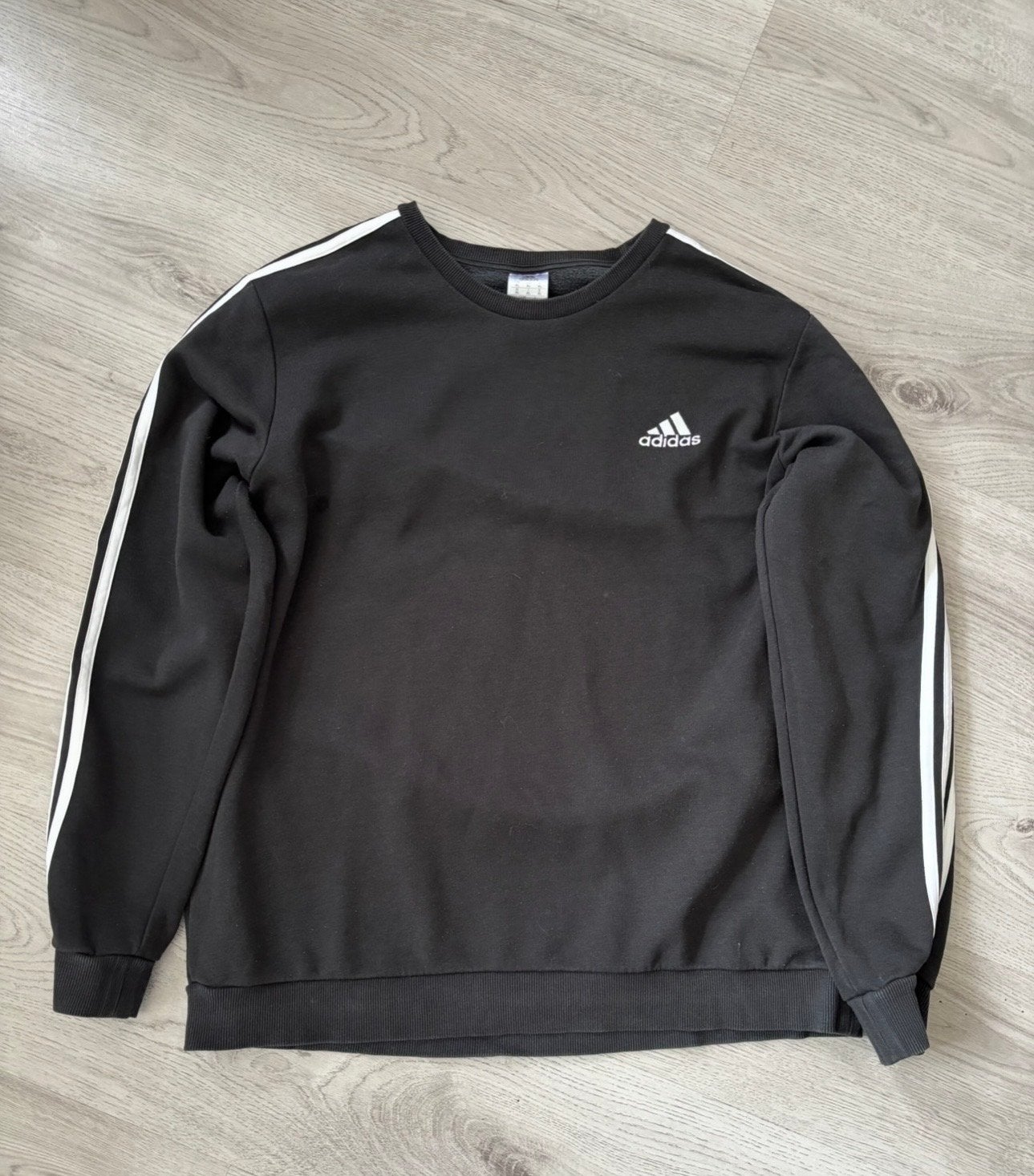Adidas Trui Zwart Maat XL met Witte Strepen, Verzenden, Gedragen, Maat 56/58 (XL), Zwart