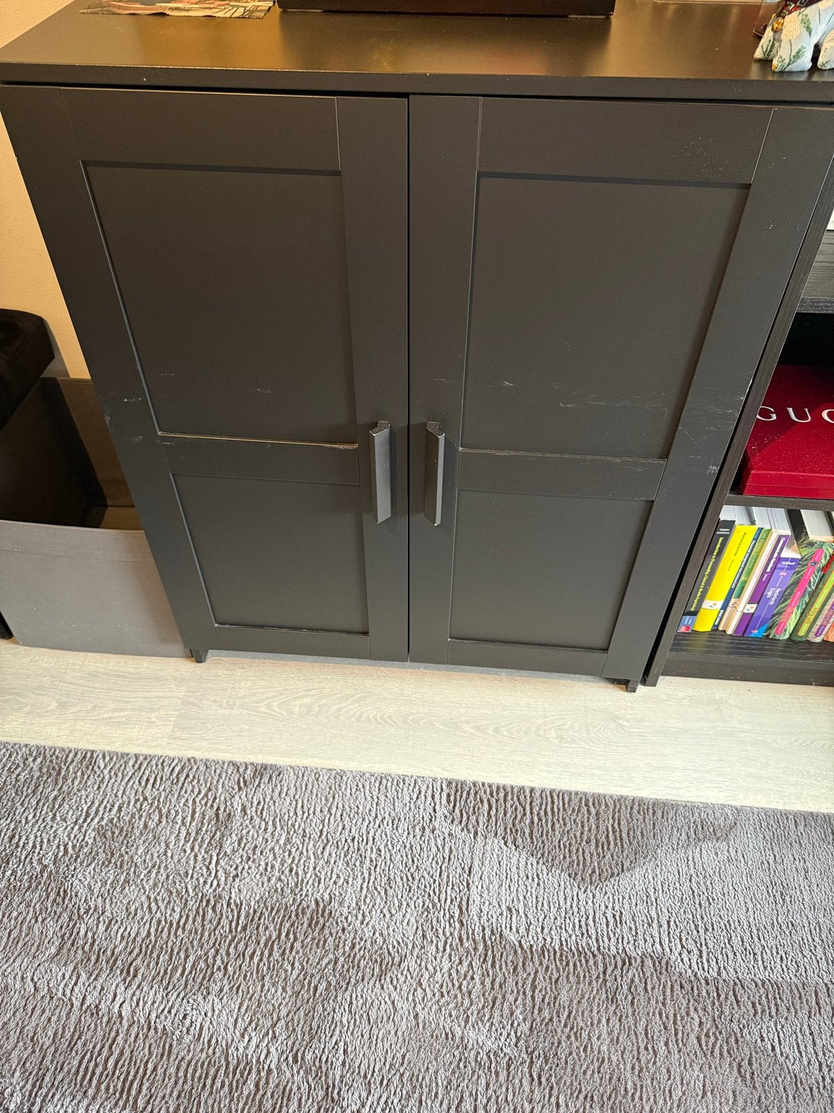 IKEA BRIMNES Kast met deuren - Zwart, Huis en Inrichting, Gebruikt, 25 tot 50 cm, Overige houtsoorten, Met deur(en)