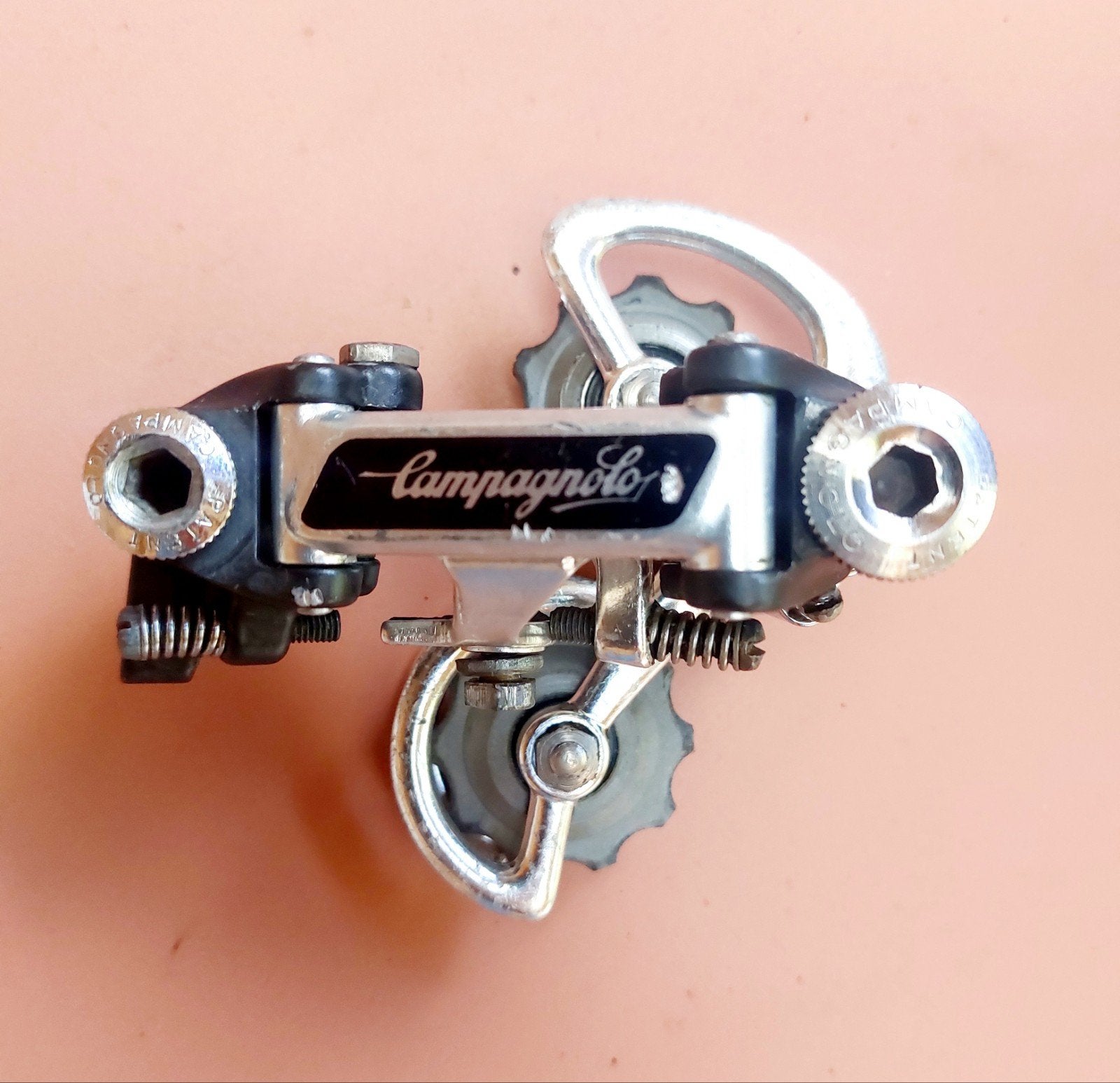 Campagnolo Super Record Achterderailleur Pat. 81, Gebruikt, Campagnolo, Ophalen of Verzenden, Oldtimerfiets