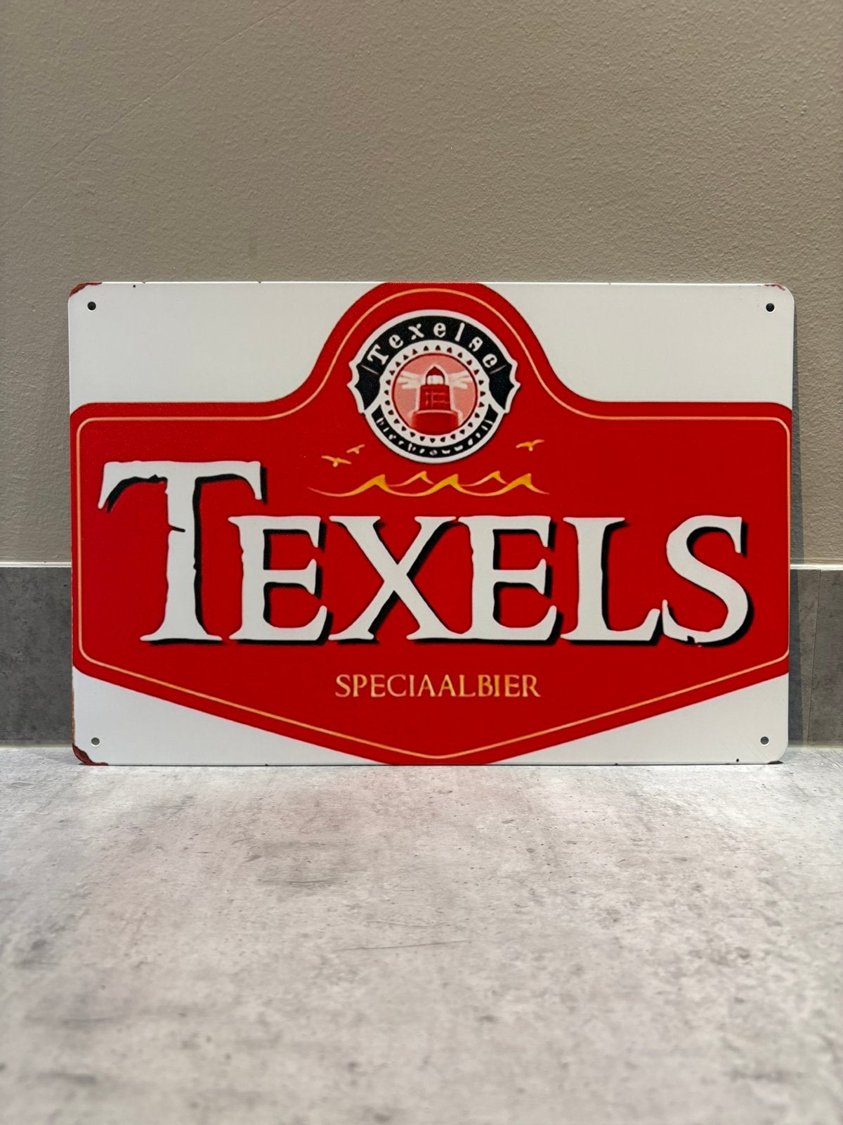 Mancave Bar Café Wanddecoratie metalen bordje Texels bier, Ophalen of Verzenden, Zo goed als nieuw, Reclamebord
