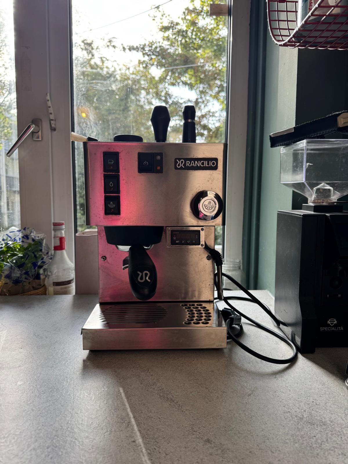 Rancilio Silvia V6 met Auber PID en accessories, Ophalen, Zo goed als nieuw, Espresso apparaat, Gemalen koffie