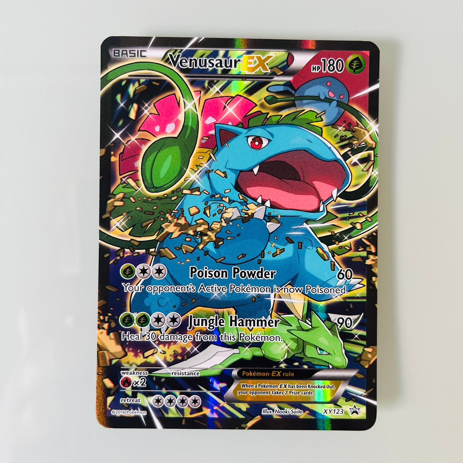Pokémon: Venusaur EX Kaart [XY Promo’s], Ophalen of Verzenden, Zo goed als nieuw, Losse kaart, Foil