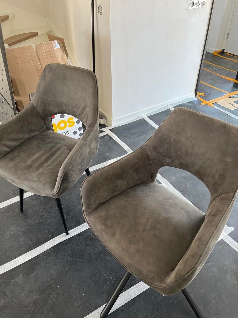 Grijze stoelen, Huis en Inrichting, Ophalen, Gebruikt, Eén, Stof