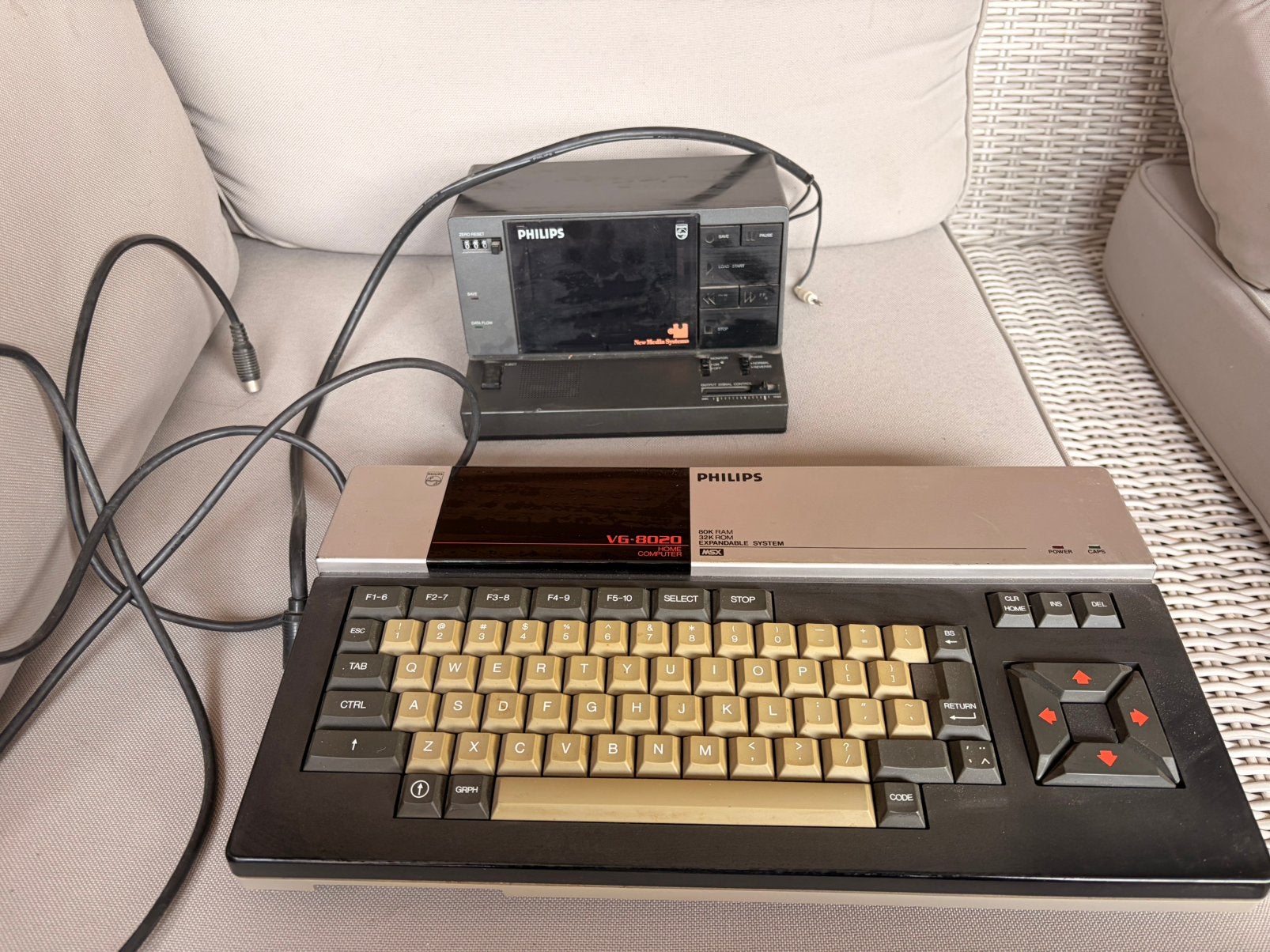 Philips VG-8020 MSX Home Computer + Philips Data Recorder, Ophalen, Gebruikt