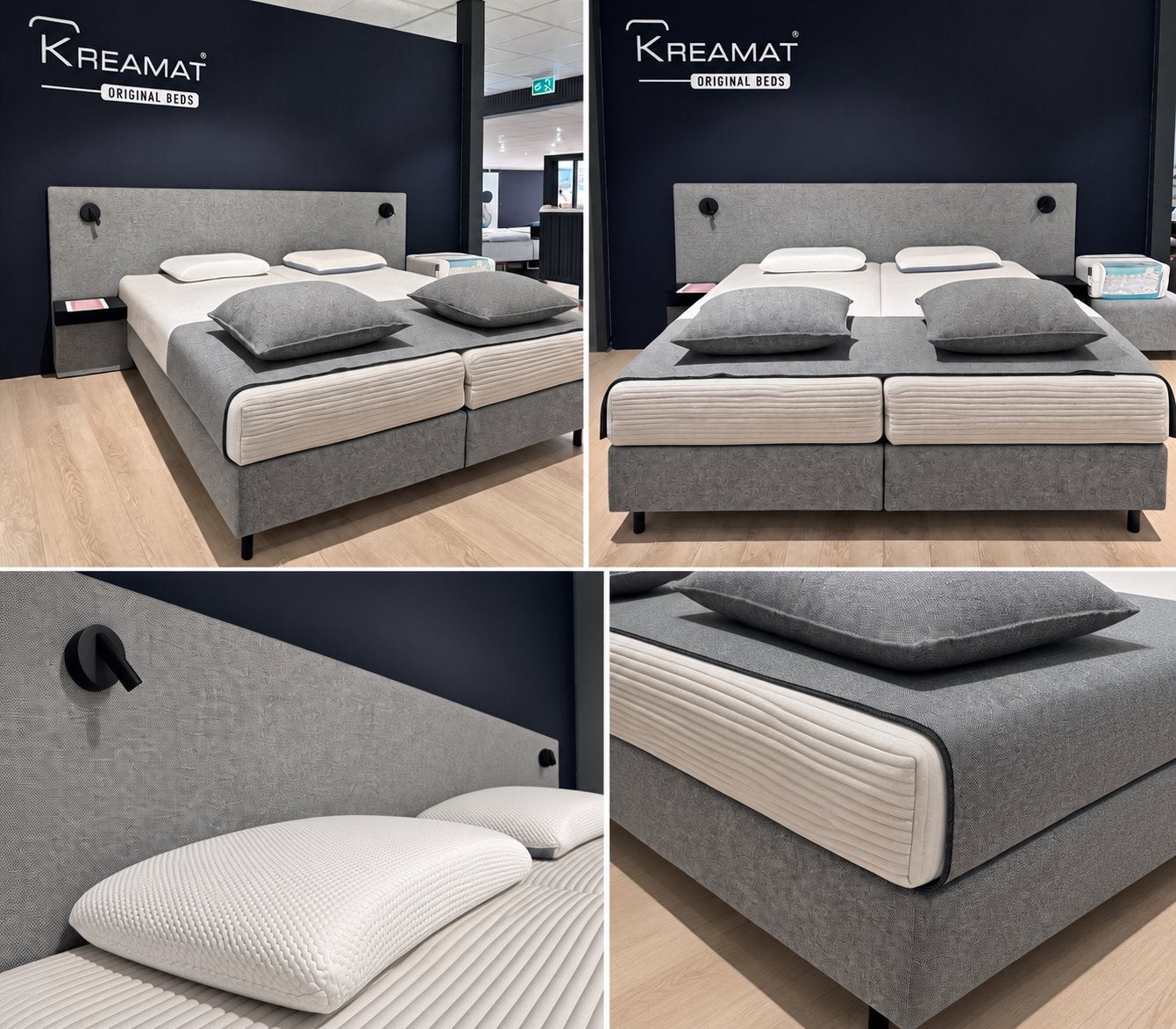 Kreamat Divine Boxspring 180x200 – compleet showroommodel, Huis en Inrichting, Ophalen, Hotel, 180 cm, 200 cm