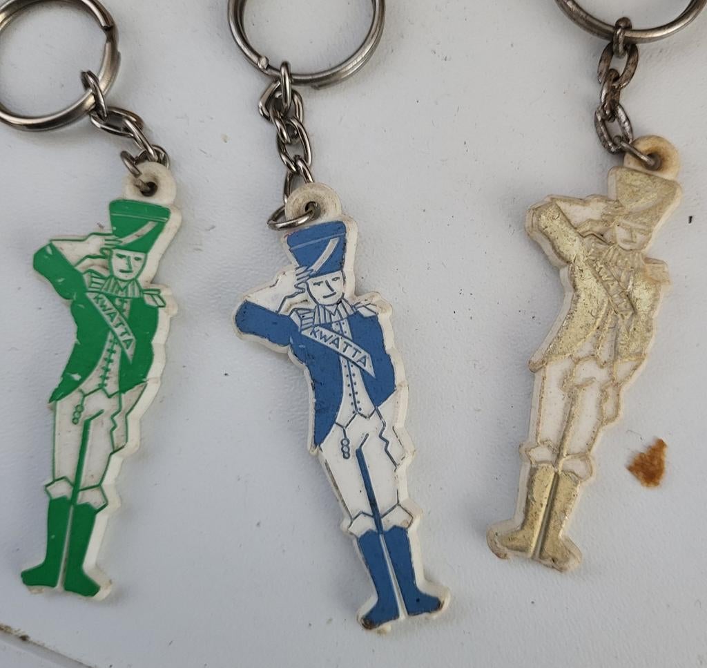Vintage Sleutelhangers Kwatta Soldaten (set van 3), Ophalen of Verzenden, Gebruikt, Overige typen
