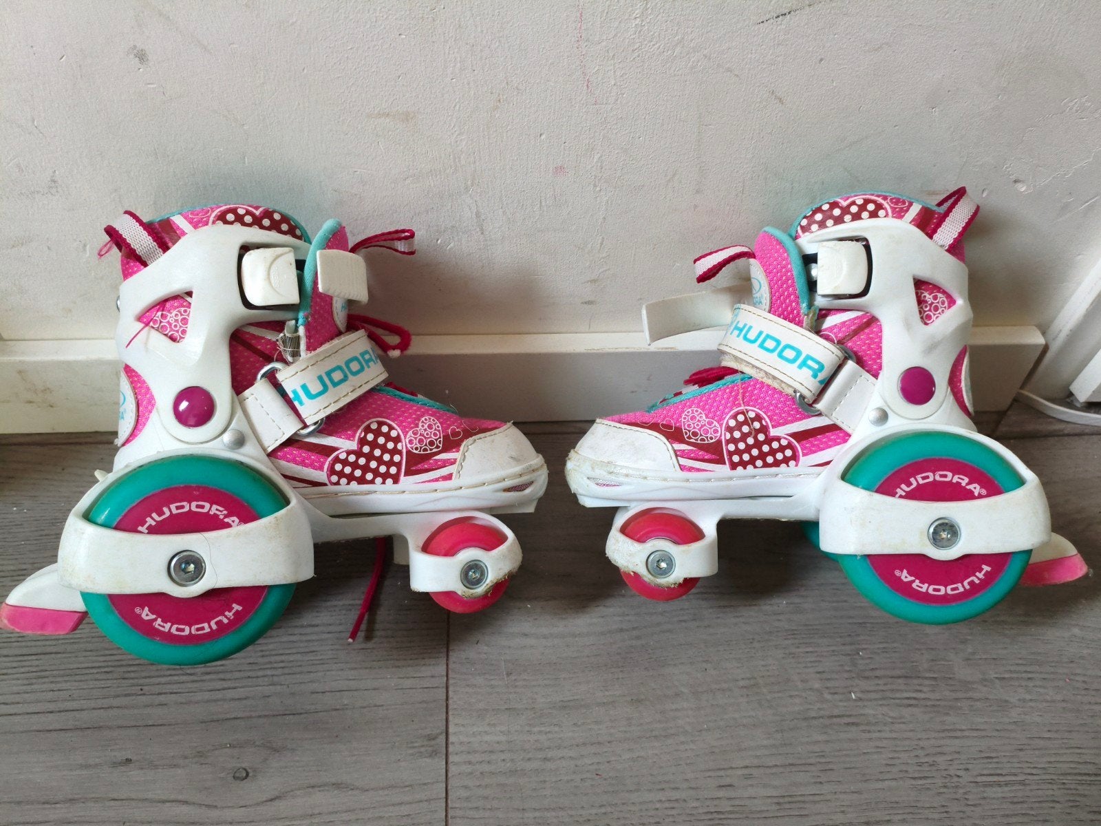 Hudora Verstelbare Rolschaatsen Maat 26-29, Ophalen of Verzenden, Verstelbaar, Gebruikt, Kinderen
