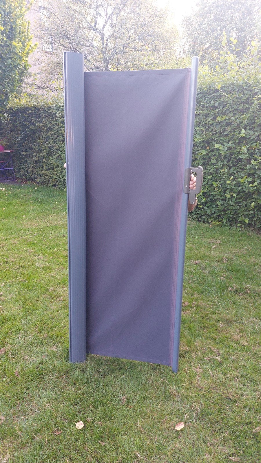Tuin windscherm antraciet 160x300 cm met bevestiging, Ophalen, Gebruikt